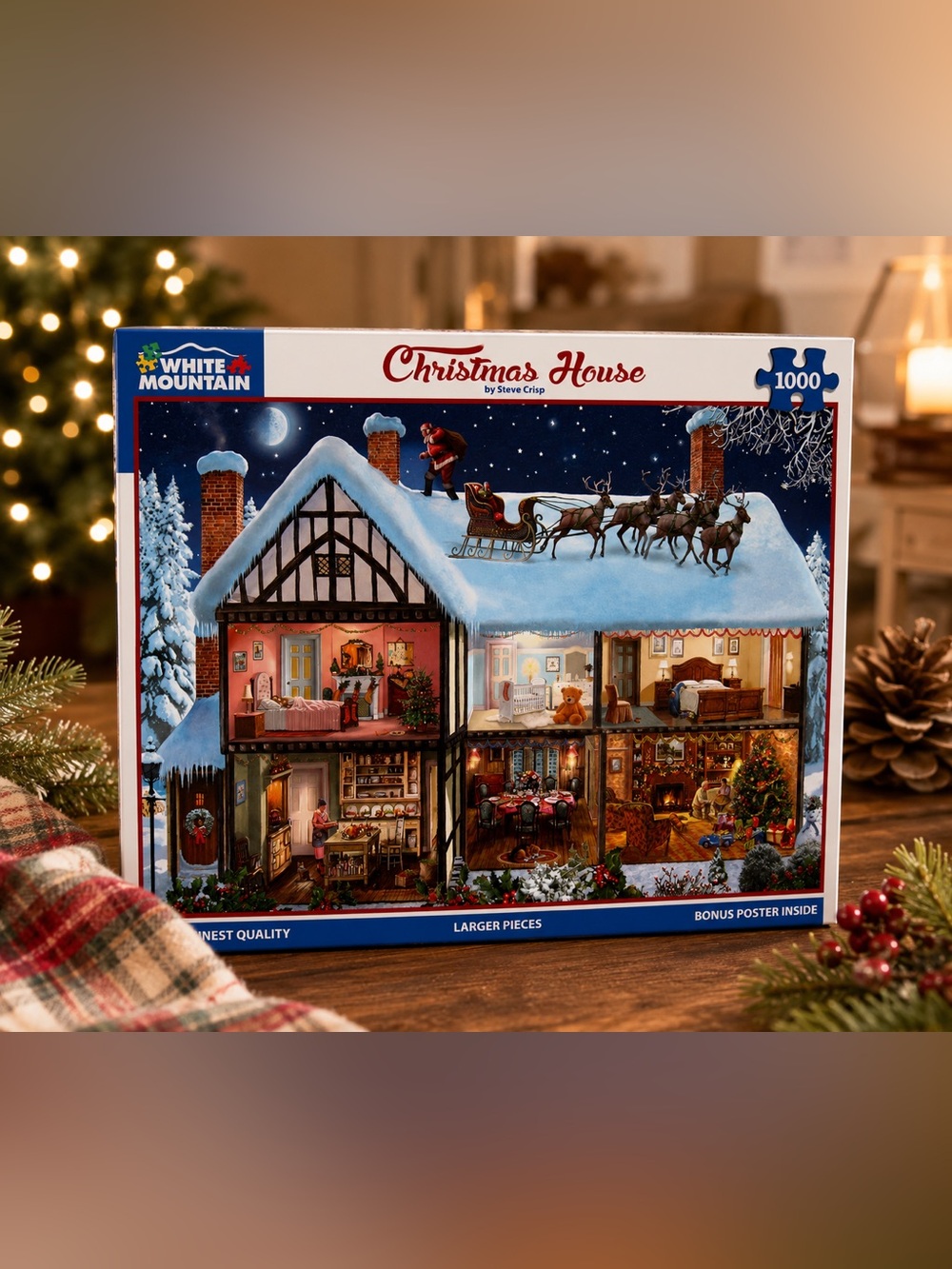 White Mountain Christmas House 1000-Piece Jigsaw Puzzle -  Christmas house